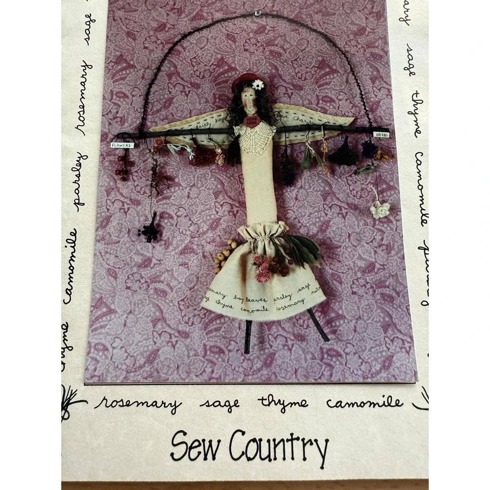 VTG Sew Country Herb Angel #1‎ Sewing Craft Pattern Home Decor 1995